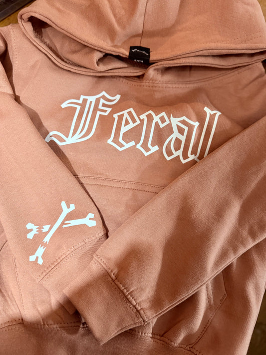 Feral kids hoodie pink