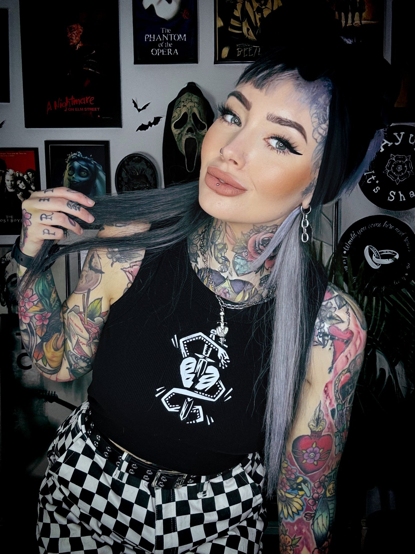 Snake & Dagger ribbed vest