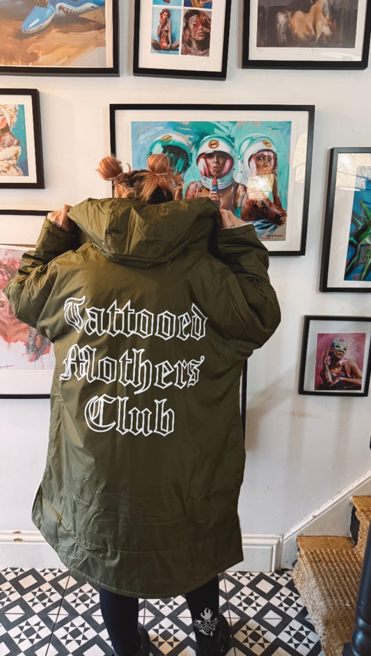 Tattooed Mothers Club Welcome To The Club Sherpa Lined Robe Coat