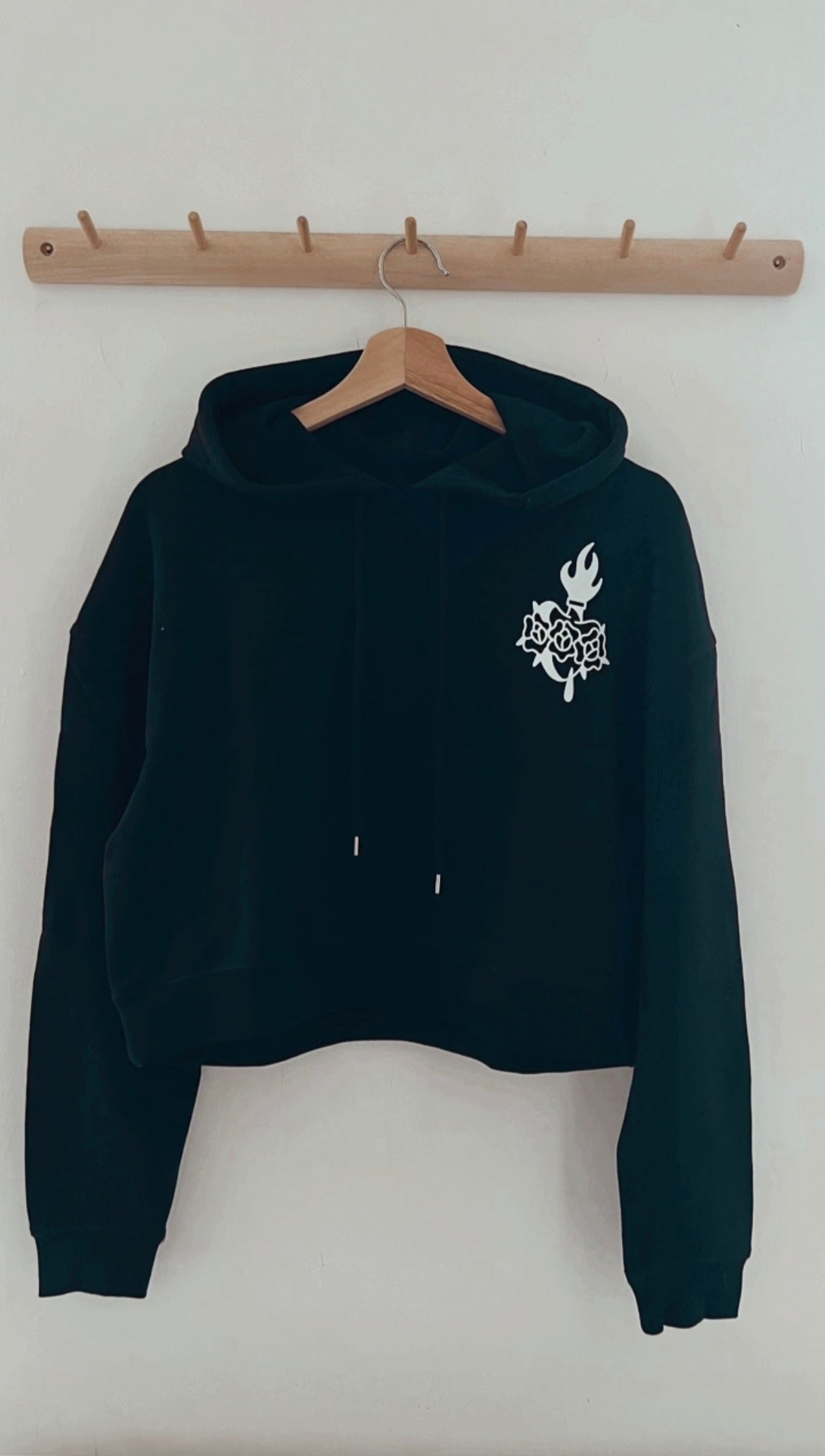 Mothers Of Mayhem Cropped Black Hoodie