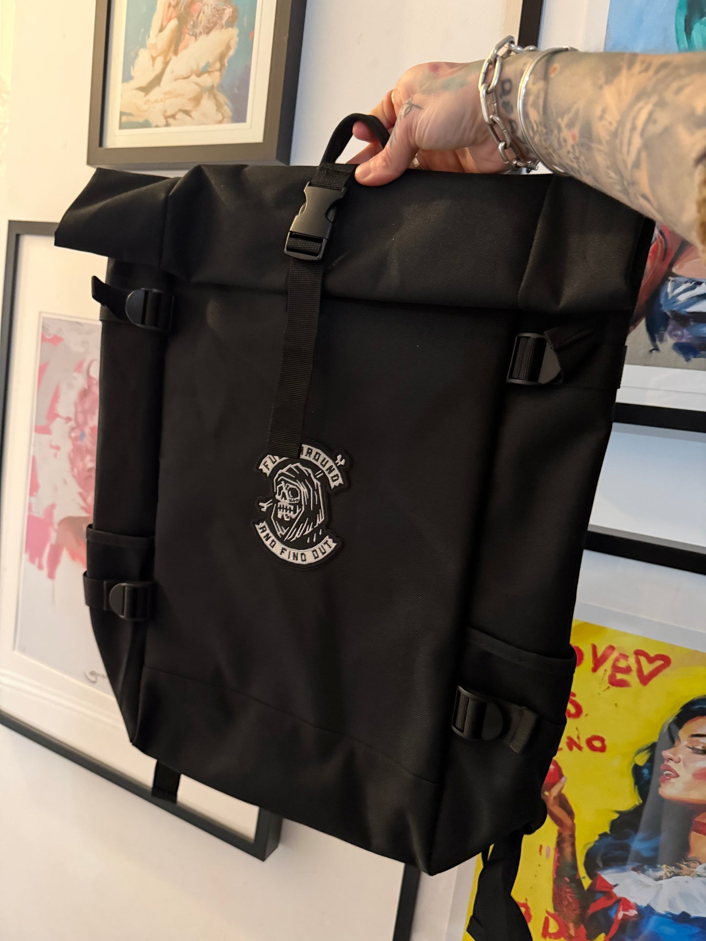 Extra Large fuck around and find out Roll Top Backpack