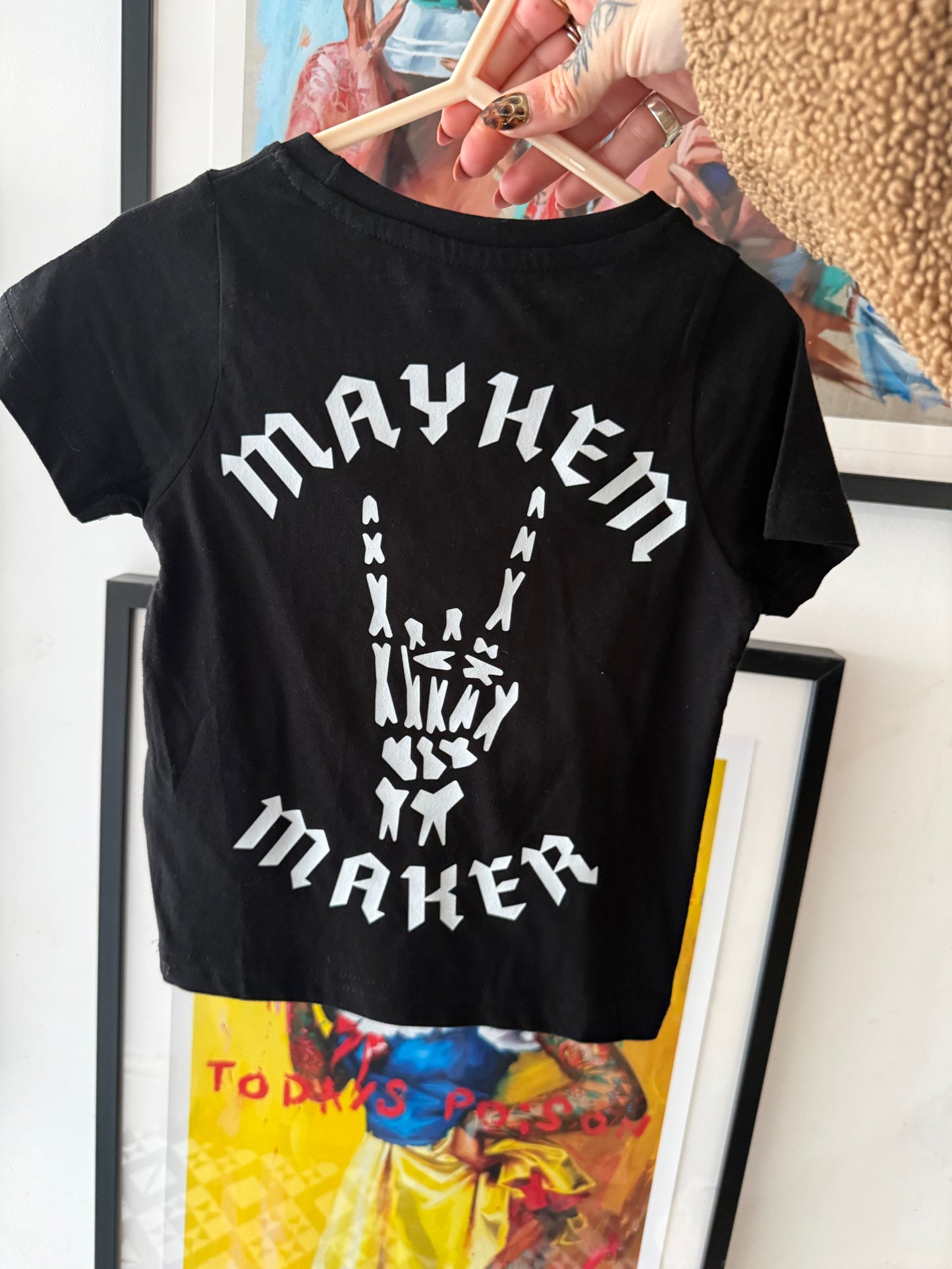 mayhem maker seconds t shirt age 1-2