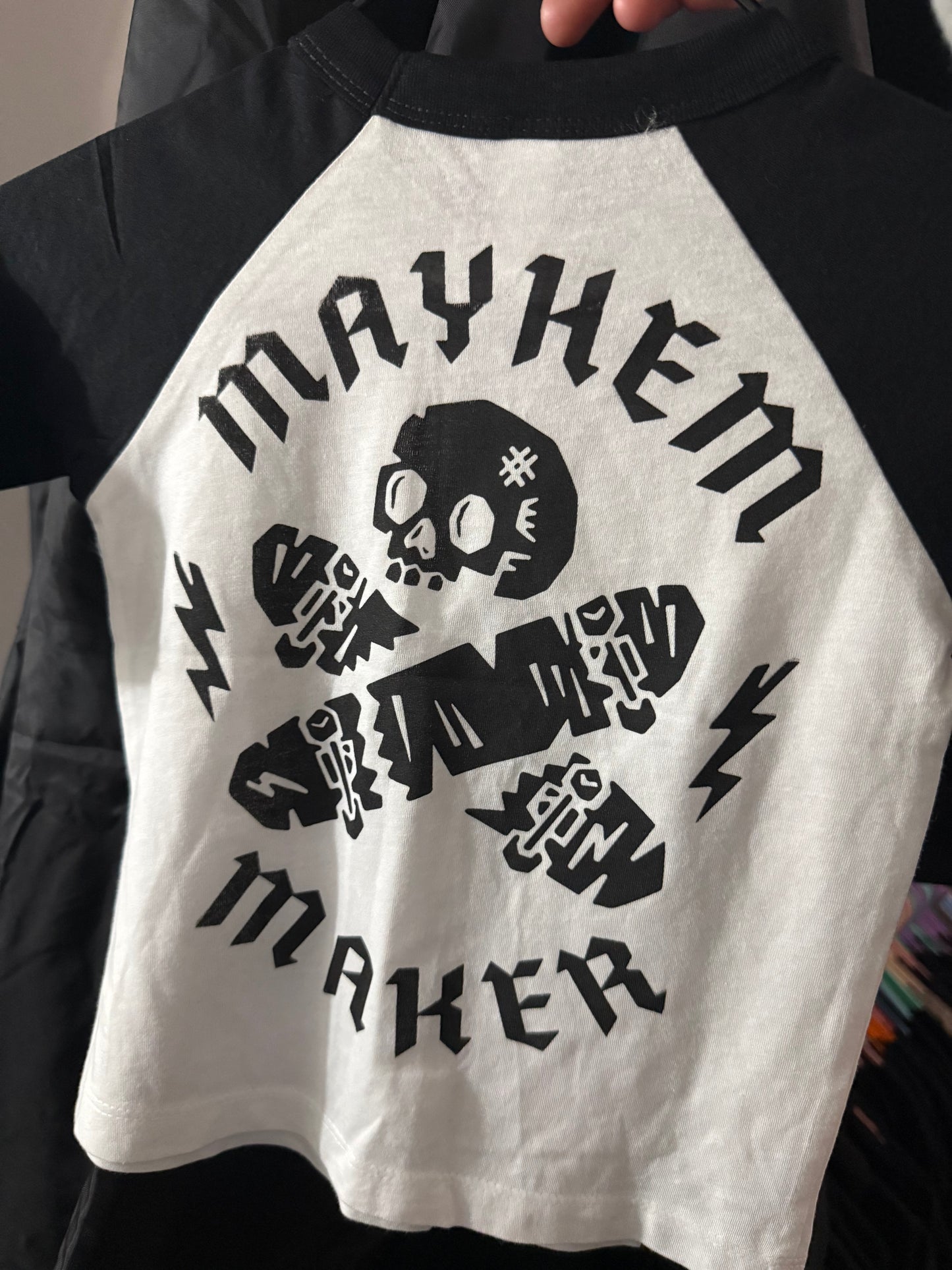 Mayhem maker raglan seconds sale