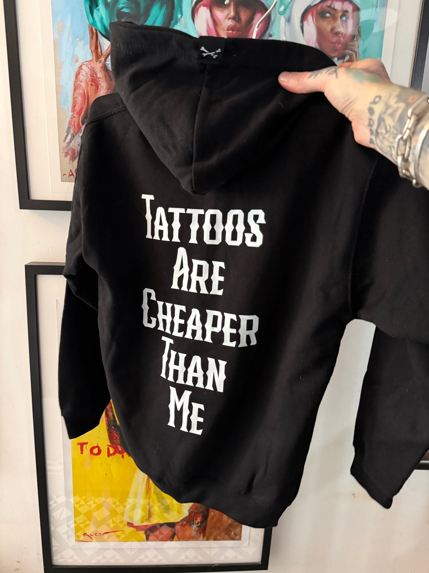 Tattoos are cheaper than me hoodie age 9-11