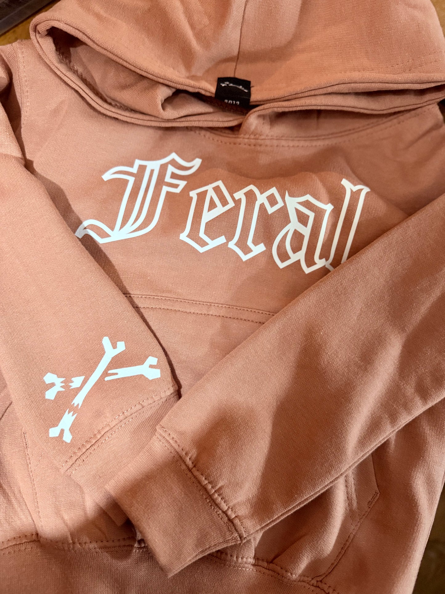 Feral kids hoodie pink