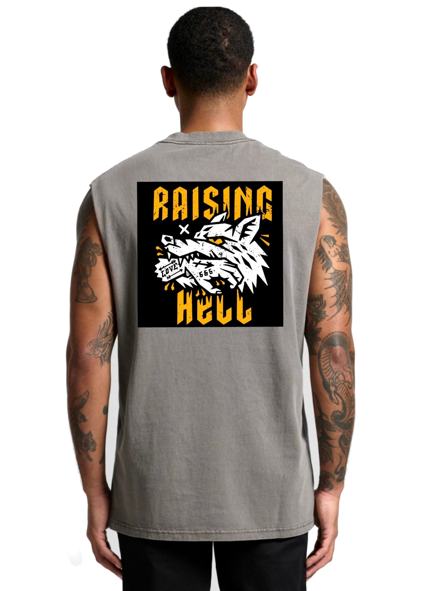 Three Sixes Apparel raising hell heavy vest