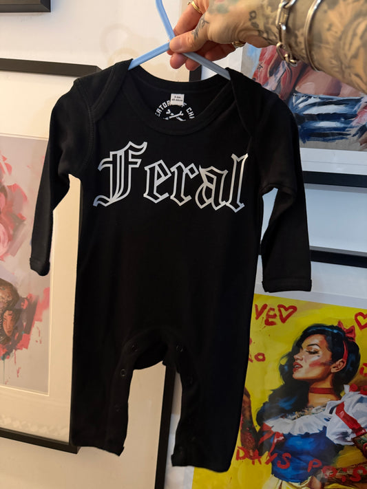 Feral baby long sleeve sleep suits