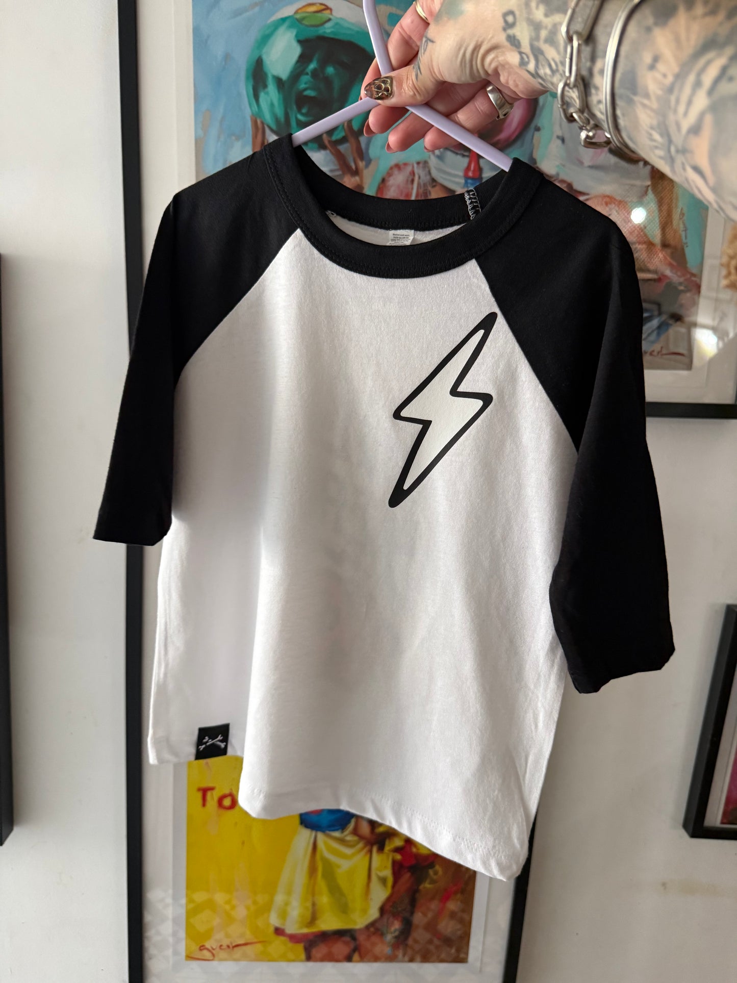 Hell yeah  Black And White Raglan
