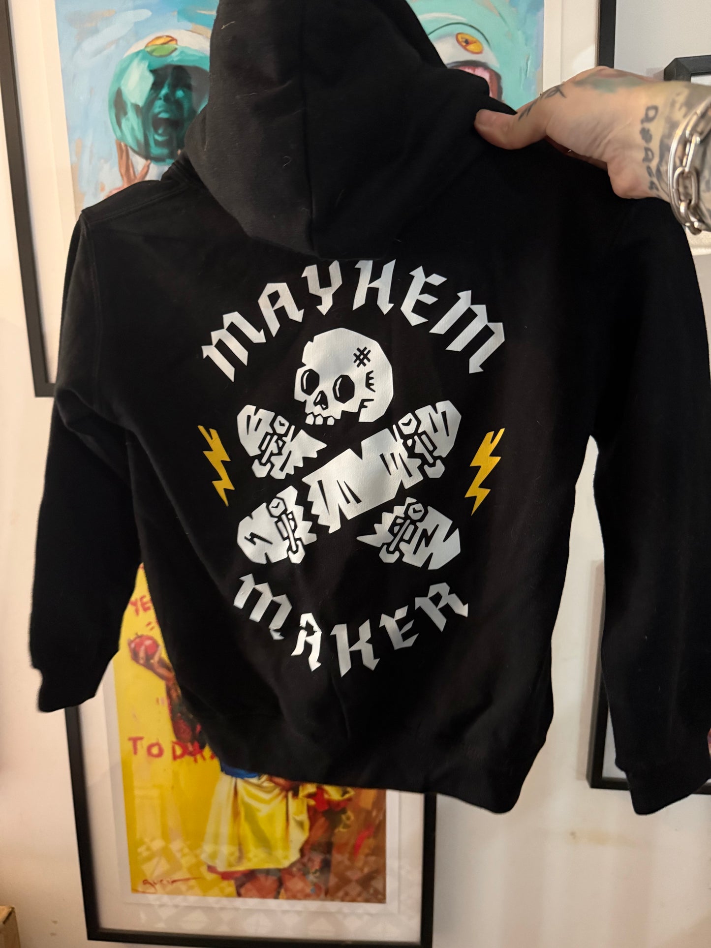mayhem maker seconds hoodie age 5-6