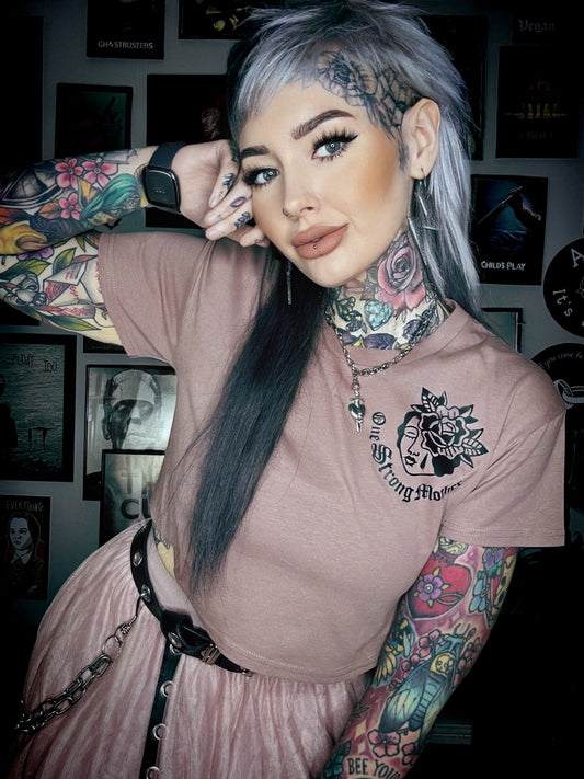 One Strong Mother Cropped Tee