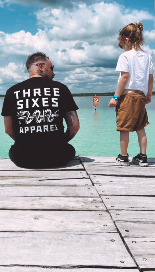 Three Sixes Apparel snake design heavy weight t shirt