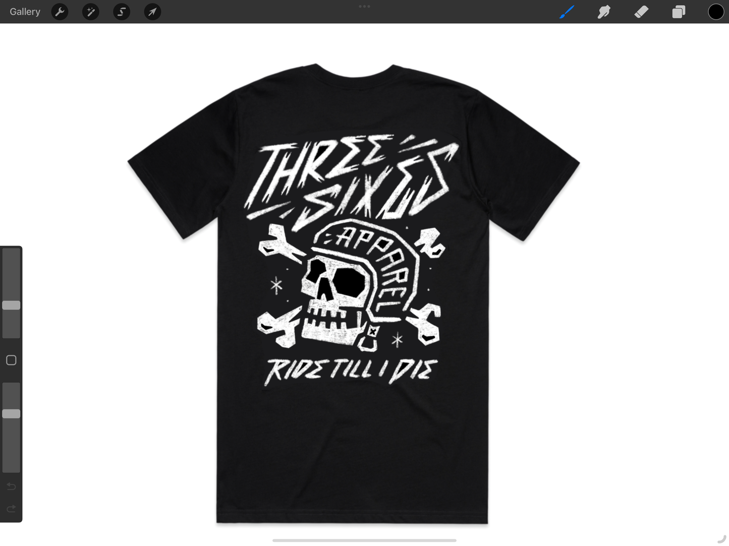 Three Sixes ride or die heavy weight t shirt