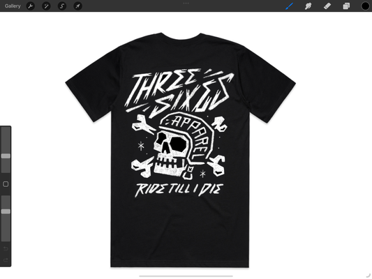 Three Sixes ride or die heavy weight t shirt