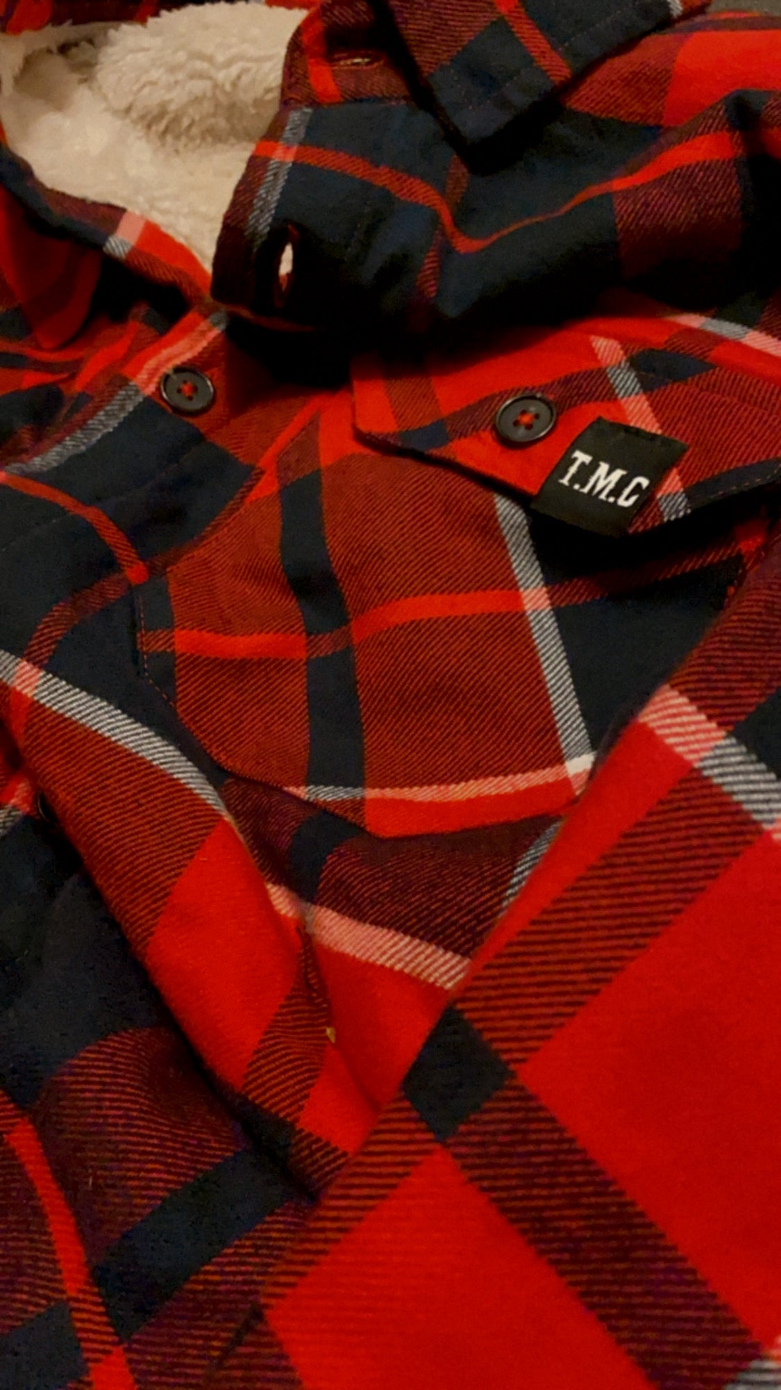 T.M.C Sherpa lumber jack tops
